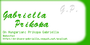 gabriella prikopa business card